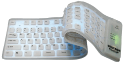 Unotron FlexiTuff Silent Backlit Washable Roll-up Keyboard