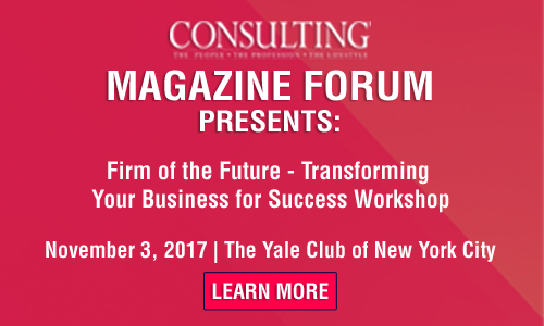 <a href="http://www.consultingfastestgrowingfirms.com/ehome/271820/597763/">Consulting Magazine Forum: Firm of the Future—Transforming Your Firm for Success</a>