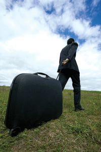 Pulling Suitcase up hill
