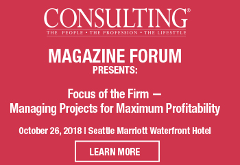 <a href="https://www.consultingfastestgrowingfirms.com/ehome/361785/774711/">Consulting Magazine Forum: Focus of the Firm - Managing Projects for Maximum Profitability</a>